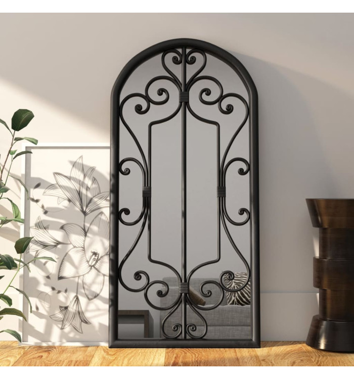 Miroir Noir 100x45 cm Fer pour utilisation à l'intérieur | Mobilier & Déco