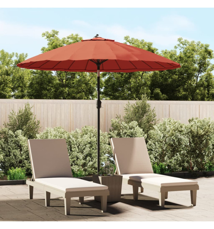 Parasol d'extérieur et mât avec aluminium 270 cm terre cuite | Mobilier & Déco