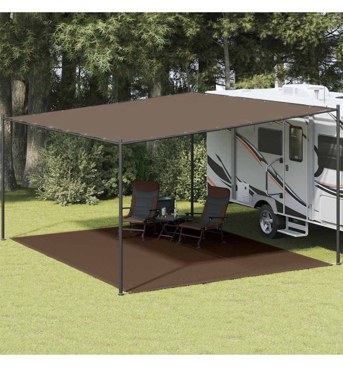 Tapis de tente 400x500 cm Marron | Mobilier & Déco