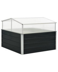 Serre Anthracite 100x100x77 cm Acier galvanisé | Mobilier & Déco