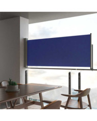 Auvent latéral rétractable de patio 100x300 cm Bleu | Mobilier & Déco