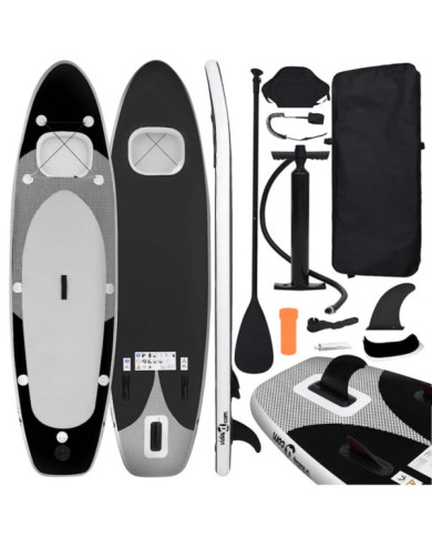 Ensemble de planche SUP gonflable Noir 330x76x10 cm | Mobilier & Déco