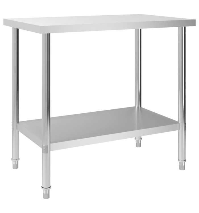 Table de travail de cuisine 100x60x85 cm Acier inoxydable | Mobilier & Déco