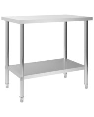 Table de travail de cuisine 100x60x85 cm Acier inoxydable | Mobilier & Déco