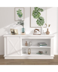 Kit mini de porte d'armoire coulissante Acier au carbone Blanc | Mobilier & Déco