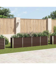 Jardinière 320x40x77 cm Acier galvanisé Marron | Mobilier & Déco