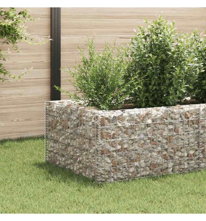 Lit surélevé à gabion Acier 360x90x50 cm | Mobilier & Déco