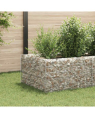 Lit surélevé à gabion Acier 360x90x50 cm | Mobilier & Déco