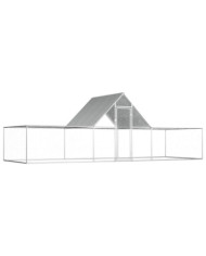 Poulailler 6 x 2 x 2 m Acier galvanisé | Mobilier & Déco