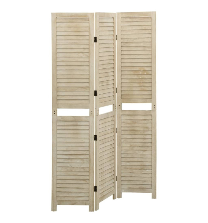 Cloison de séparation 3 panneaux 105x165 cm Bois de Paulownia | Mobilier & Déco