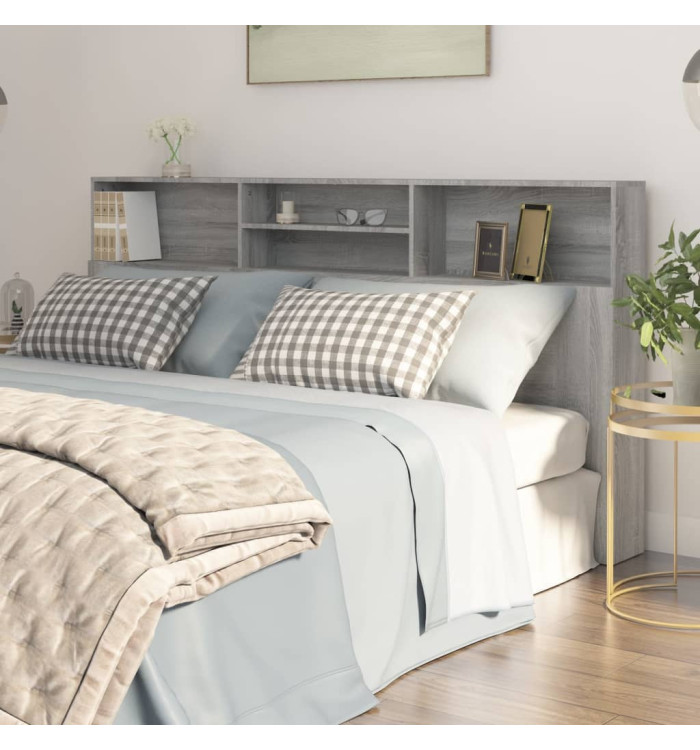 Armoire de tête de lit Sonoma gris 200x19x103,5 cm | Mobilier & Déco