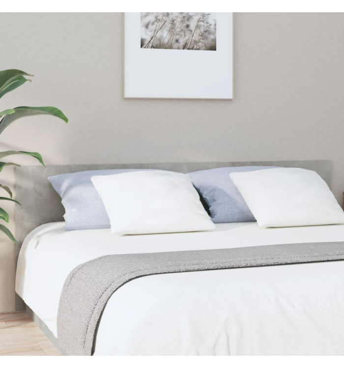 Tête de lit Gris béton 200x1,5x80 cm Bois d'ingénierie | Mobilier & Déco