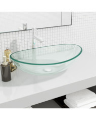Lavabo Verre trempé 54,5x35x15,5 cm Transparent | Mobilier & Déco