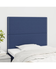 Têtes de lit 2 pcs Bleu 80x5x78/88 cm Tissu | Mobilier & Déco