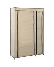 Garde-robe pliable Crème 110x45x175 cm Tissu | Mobilier & Déco