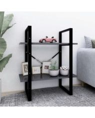Bibliothèque à 2 niveaux Gris 60x30x70 cm bois d'ingénierie | Mobilier & Déco