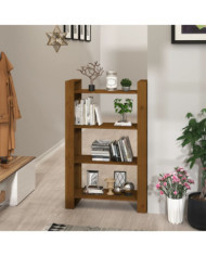 Bibliothèque/Cloison Marron miel 80x35x125 cm Bois massif | Mobilier & Déco
