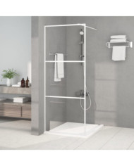 Paroi de douche Blanc 80x195 cm Verre ESG transparent | Mobilier & Déco