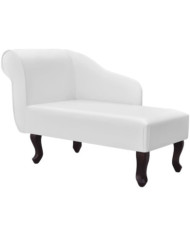 Chaise longue Blanc Similicuir | Mobilier & Déco