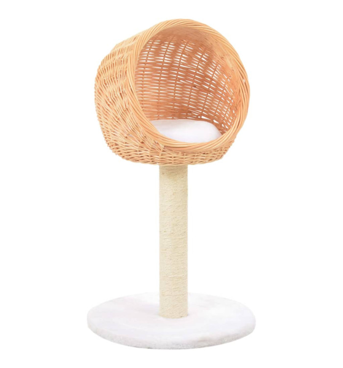 Arbre à chat avec griffoir en sisal Naturel Bois de saule | Mobilier & Déco