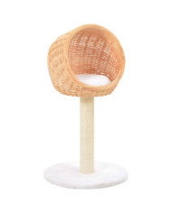 Arbre à chat avec griffoir en sisal Naturel Bois de saule | Mobilier & Déco