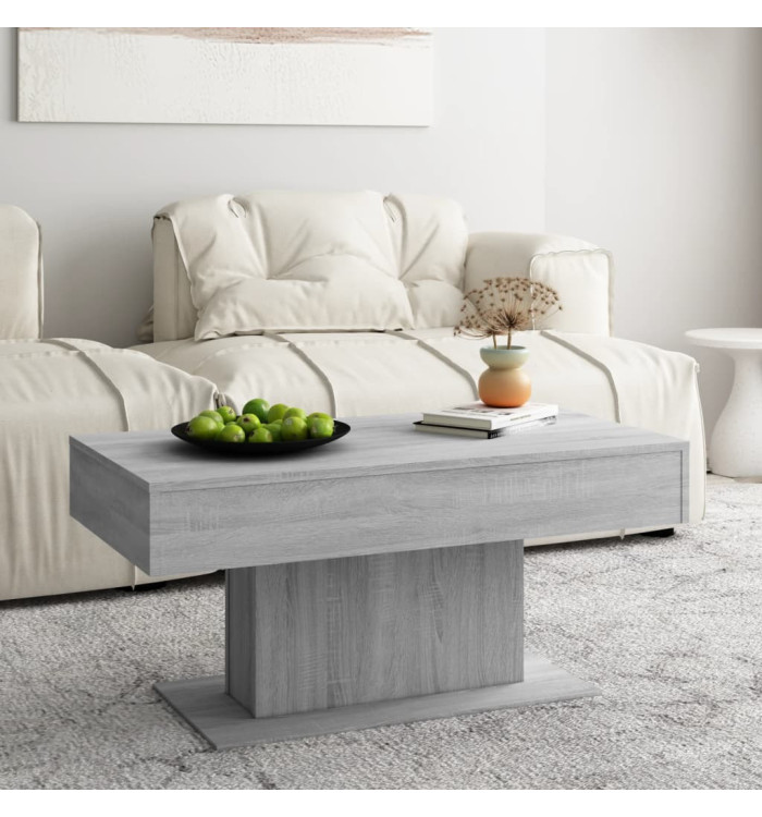 Table basse Sonoma gris 96x50x45 cm Bois d'ingénierie | Mobilier & Déco