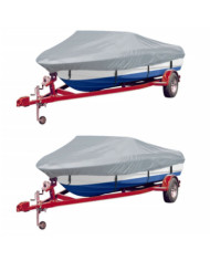 Housses de bateau 2 pcs Gris Longueur 427-488 cm Largeur 229 cm | Mobilier & Déco