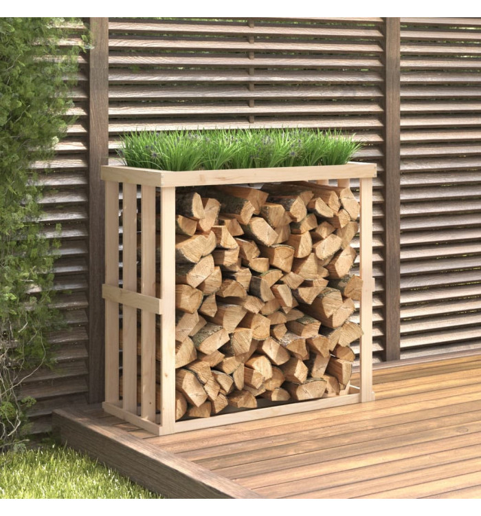Porte-bûches d’extérieur 108x52x106 cm Bois massif de pin | Mobilier & Déco