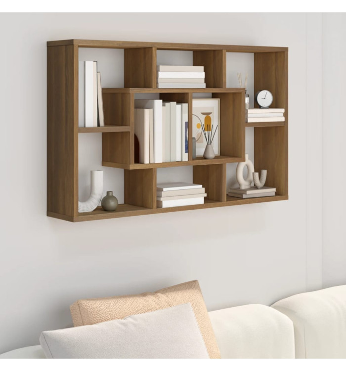 Étagère murale Chêne marron 85x16x52,5 cm Bois d'ingénierie | Mobilier & Déco