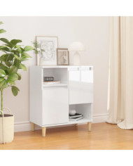 Buffet Blanc brillant 60x35x70 cm Bois d'ingénierie | Mobilier & Déco
