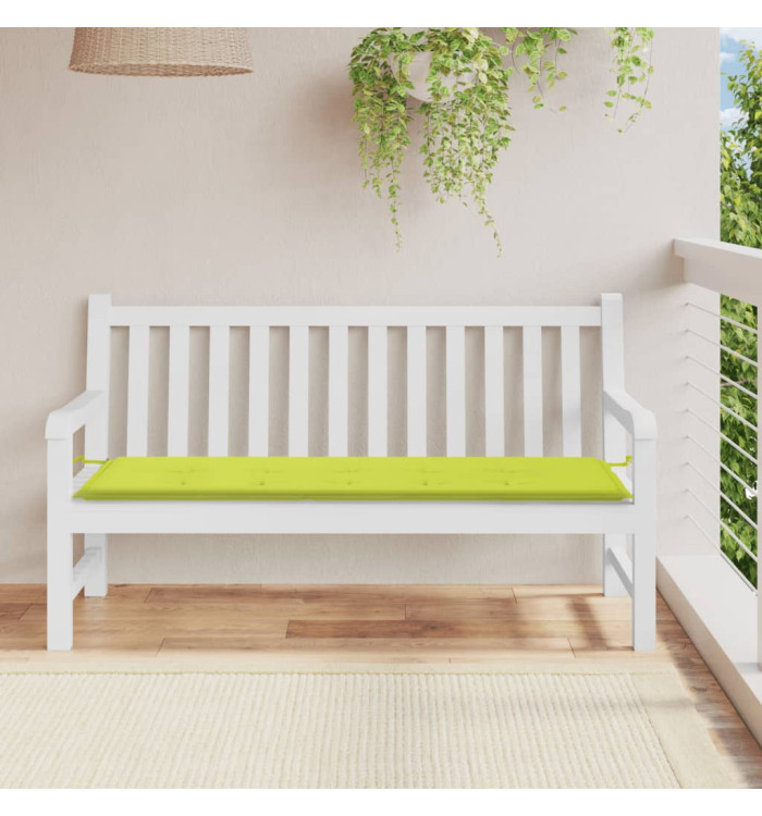 Coussin de banc de jardin vert brillant 150x50x3cm tissu oxford | Mobilier & Déco