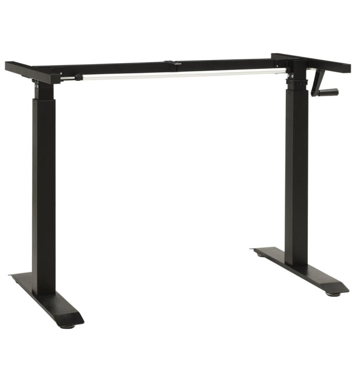 Cadre de bureau en hauteur réglable avec manivelle manuel Noir | Mobilier & Déco