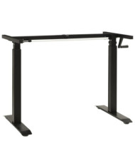 Cadre de bureau en hauteur réglable avec manivelle manuel Noir | Mobilier & Déco