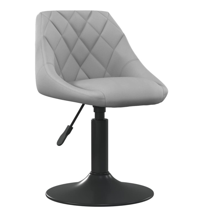 Chaise de salle à manger Gris clair Velours | Mobilier & Déco