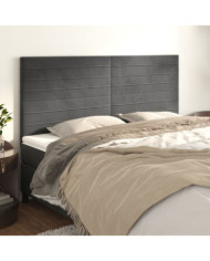 Têtes de lit 4 pcs Gris foncé 100x5x78/88 cm Velours | Mobilier & Déco