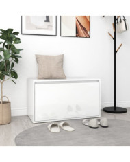 Banc d'entrée 80x40x45 cm Blanc brillant Bois d'ingénierie | Mobilier & Déco