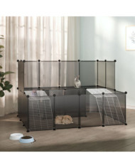 Cage pour petits animaux Noir 143x107x93 cm PP et Acier | Mobilier & Déco