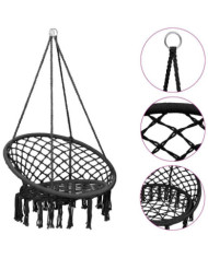 Chaise à bascule en hamac 80 cm Anthracite | Mobilier & Déco