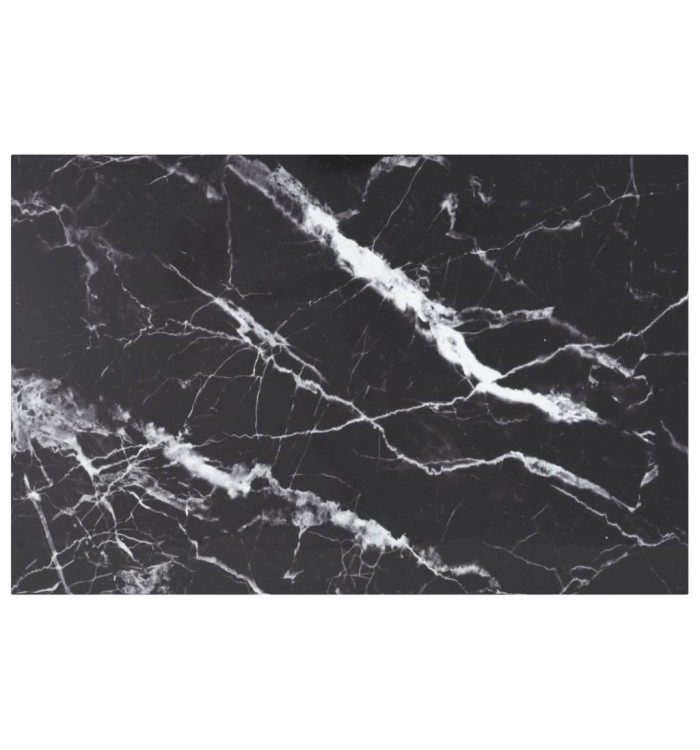 Dessus de table noir 100x62 cm 8 mm verre trempé design marbre | Mobilier & Déco