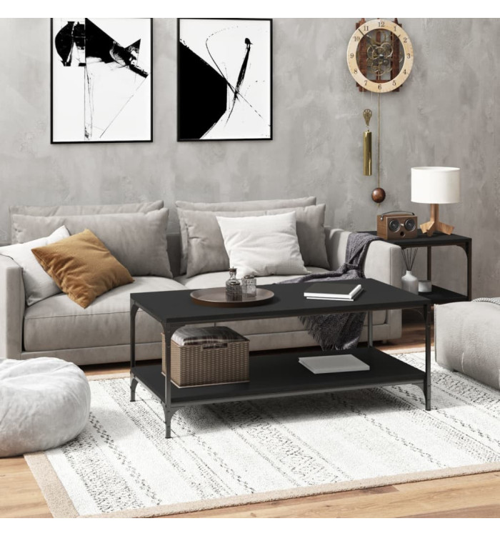 Table basse Noir 80x50x40 cm Bois d'ingénierie | Mobilier & Déco