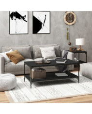 Table basse Noir 80x50x40 cm Bois d'ingénierie | Mobilier & Déco