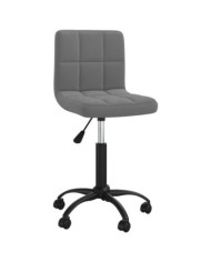 Chaise pivotante à manger Gris foncé Velours | Mobilier & Déco