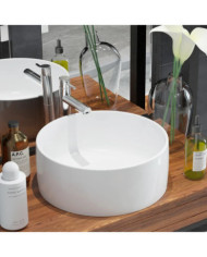 Lavabo ronde Céramique Blanc 40 x 15 cm | Mobilier & Déco