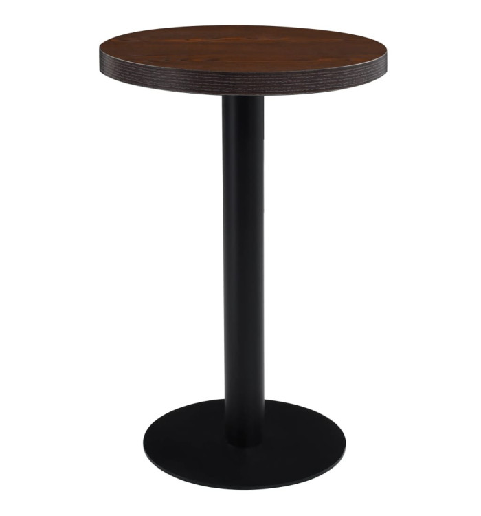Table de bistro Marron foncé 50 cm MDF | Mobilier & Déco