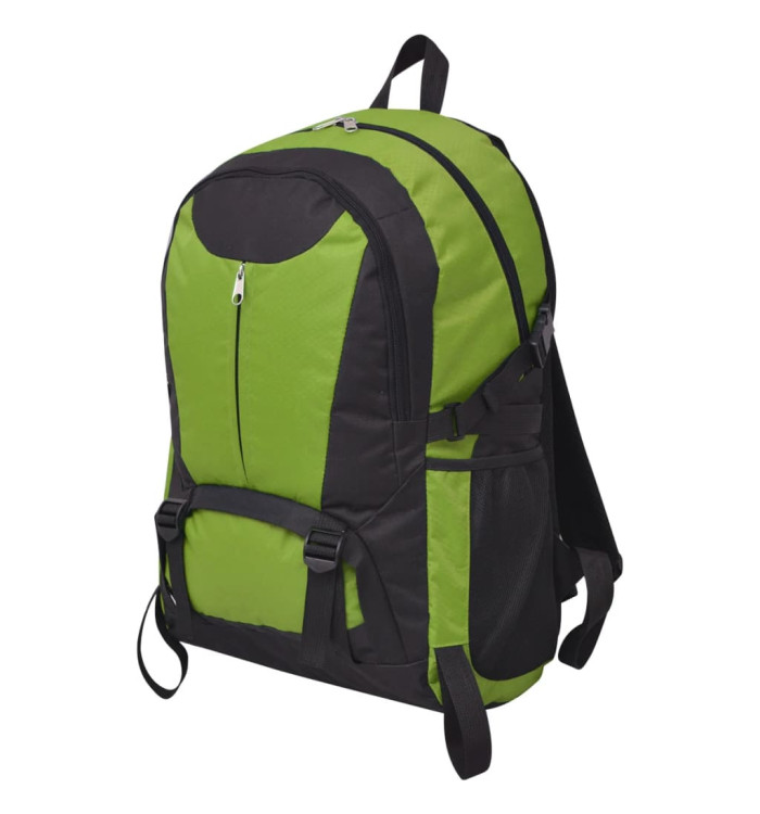 Sac à dos de randonnée 40 L noir et vert | Mobilier & Déco