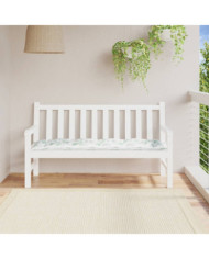 Coussin de banc de jardin motif de feuilles 150x50x7 cm | Mobilier & Déco