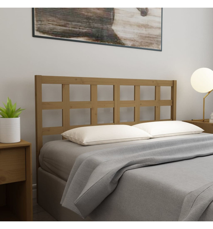 Tête de lit Marron miel 145,5x4x100 cm Bois massif de pin | Mobilier & Déco
