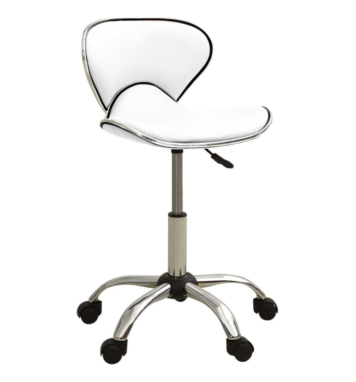 Tabouret de salon et spa Blanc Similicuir | Mobilier & Déco