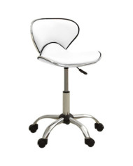 Tabouret de salon et spa Blanc Similicuir | Mobilier & Déco