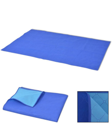 Couverture de pique-nique Bleu et bleu clair 100 x 150 cm | Mobilier & Déco